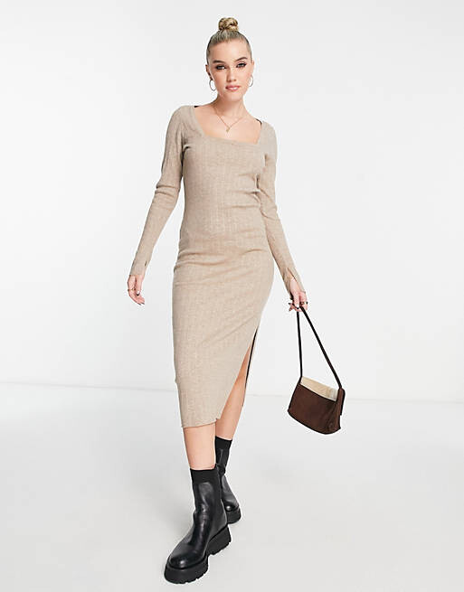 Серо-коричневое трикотажное платье миди с квадратным вырезом ASOS DESIGN, Коричневый, Серо-коричневое трикотажное платье миди с квадратным вырезом ASOS DESIGN
Серо-коричневое трикотажное платье миди с квадратным вырезом ASOS DESIGN, Коричневый, Серо-коричневое трикотажное платье миди с квадратным вырезом ASOS DESIGN