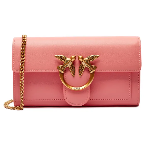 Кожаная сумка-клатч/кошелек Love one Pinko, розовый
Кожаная сумка-клатч/кошелек Love one Pinko, розовый