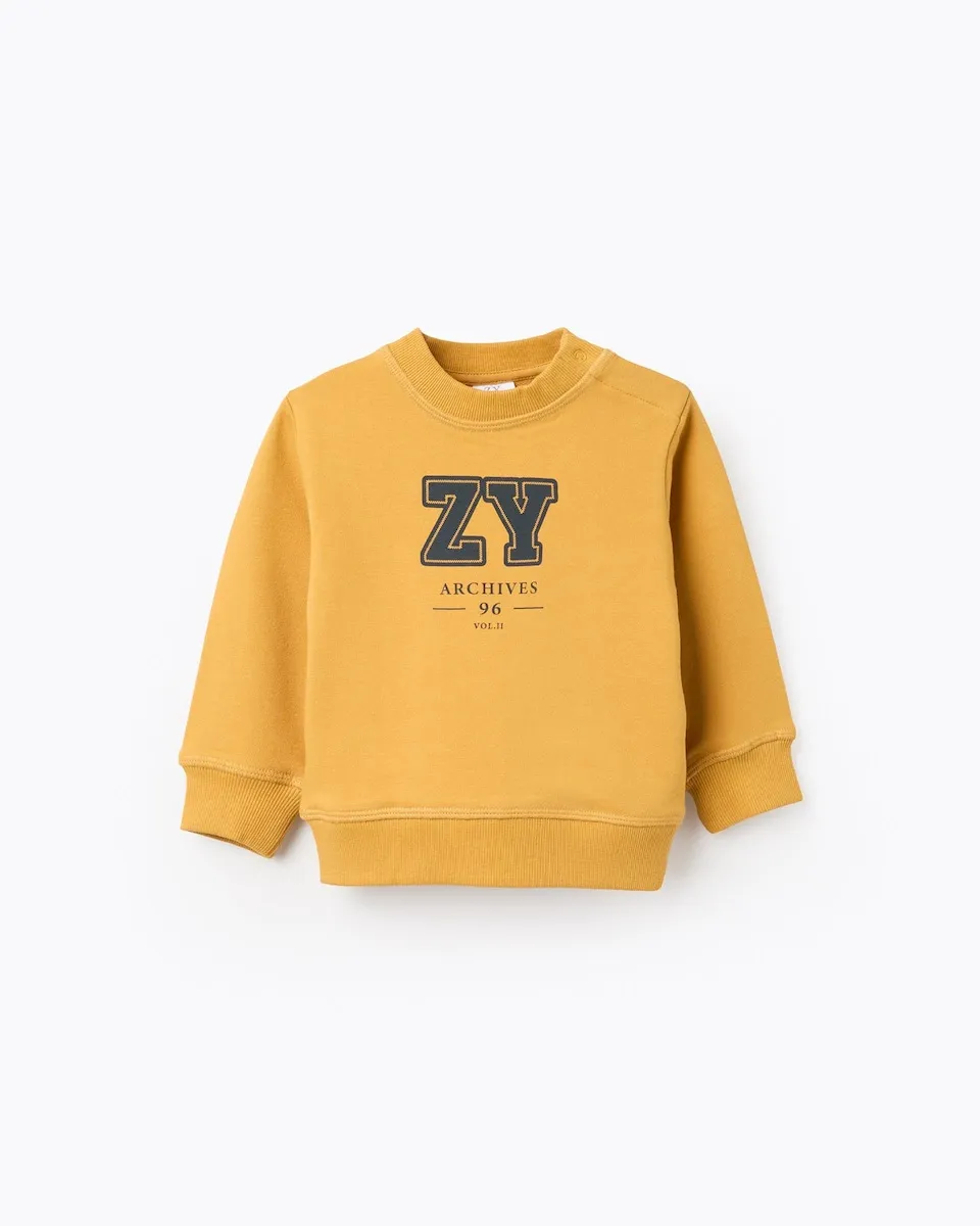 Свитшот для мальчика из смеси хлопка с резинкой на концах Zippy, лимонно-желтый
Свитшот для мальчика из смеси хлопка с резинкой на концах Zippy, лимонно-желтый