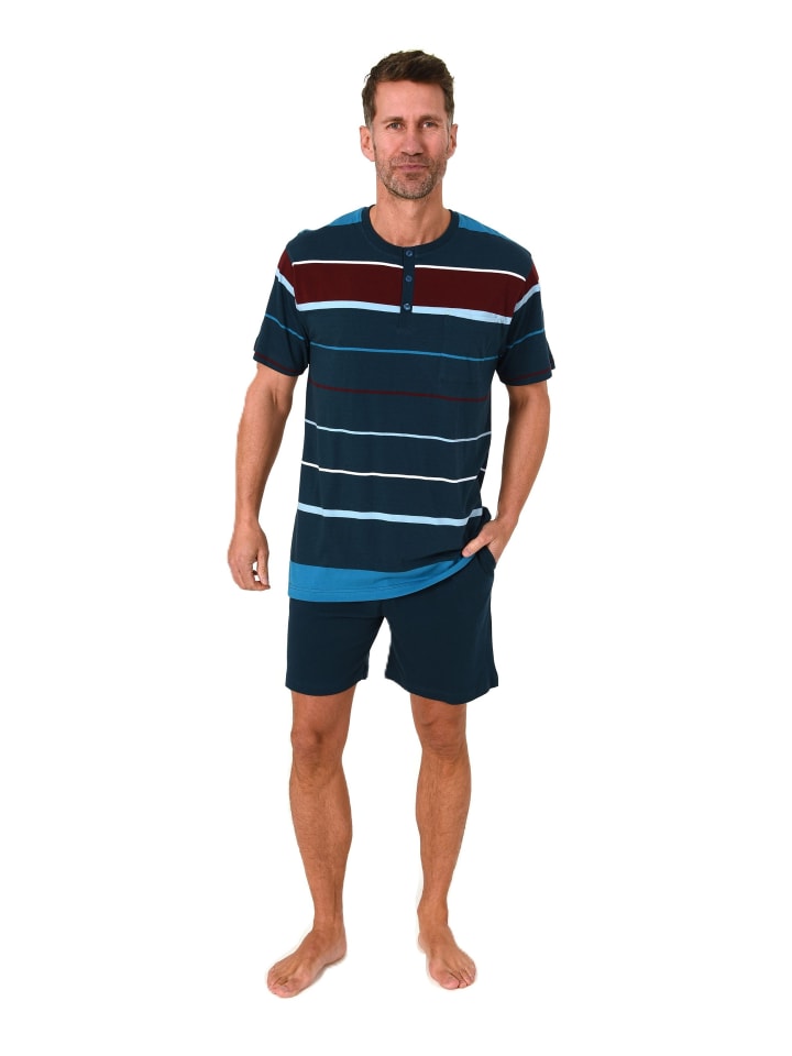 NORMANN Пижама в полоску с короткими рукавами, темно-синего цвета
NORMANN Пижама в полоску с короткими рукавами, темно-синего цвета