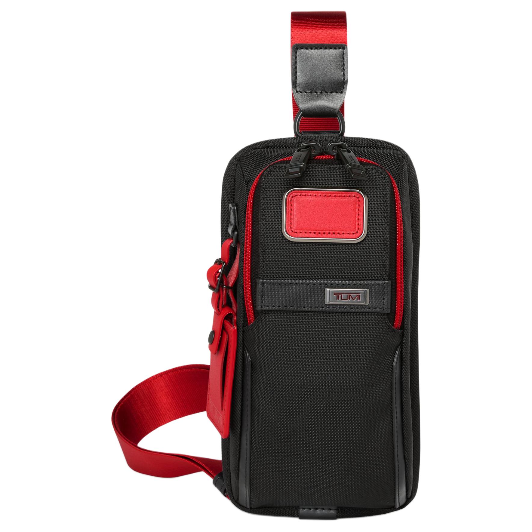 TUMI Нейлоновая слинг-сумка мужская черная красная
TUMI Нейлоновая слинг-сумка мужская черная красная