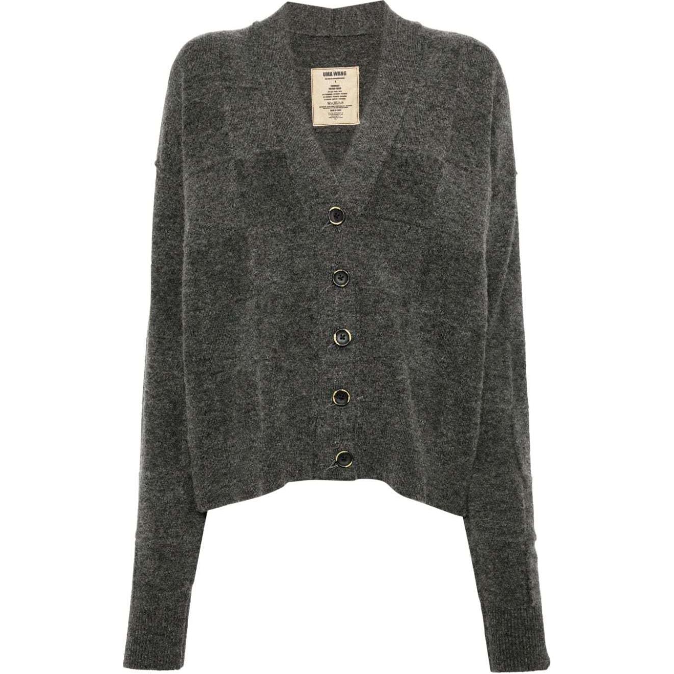 Кардиган на пуговицах с V-образным вырезом UMA WANG, темно-серый
Кардиган на пуговицах с V-образным вырезом UMA WANG, темно-серый