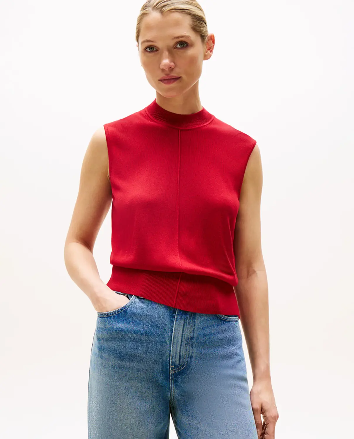 Женский джемпер с воротником Perkins без рукавов Tommy Hilfiger, красный
Женский джемпер с воротником Perkins без рукавов Tommy Hilfiger, красный