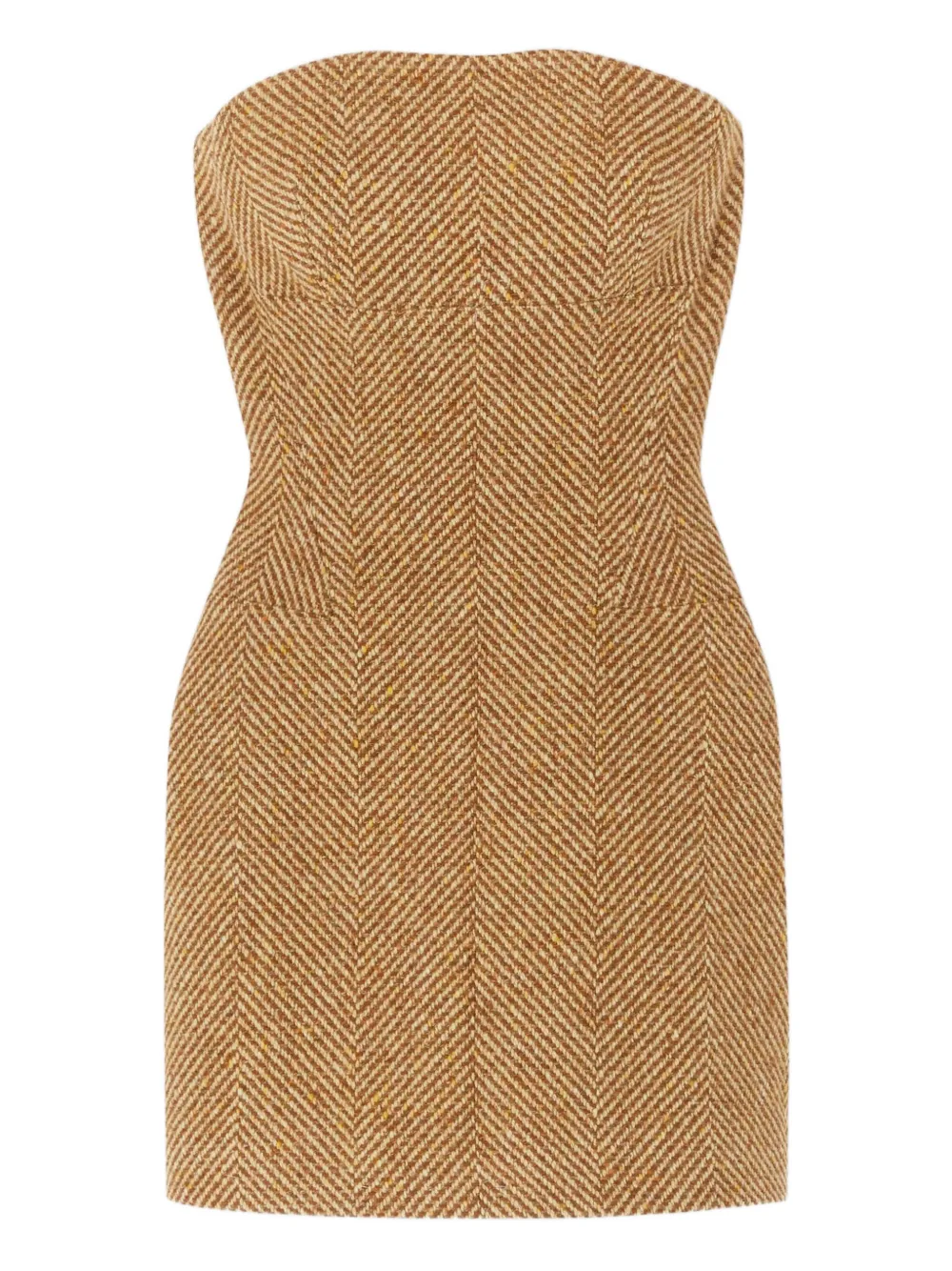 Платье-бюстье с узором «елочка» Ermanno Scervino, нейтральный
Платье-бюстье с узором «елочка» Ermanno Scervino, нейтральный