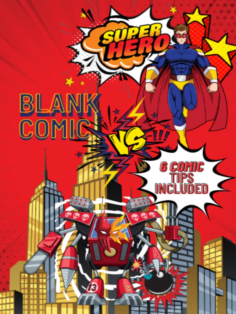 Superhero Blank Comic: blank comic book for kids draw your own comic book 120 pages be the hero of your own story gift for kids (Independently published)
Superhero Blank Comic: blank comic book for kids draw your own comic book 120 pages be the hero of your own story gift for kids (Independently published)