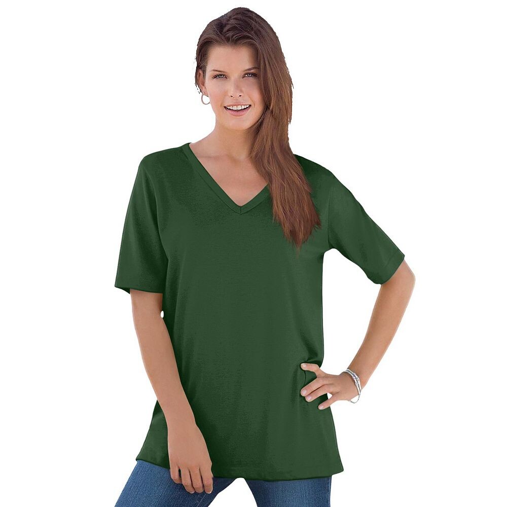 Женская футболка Ultimate с v-образным вырезом больших размеров Roaman Roaman's, цвет Midnight Green
Женская футболка Ultimate с v-образным вырезом больших размеров Roaman Roaman's, цвет Midnight Green