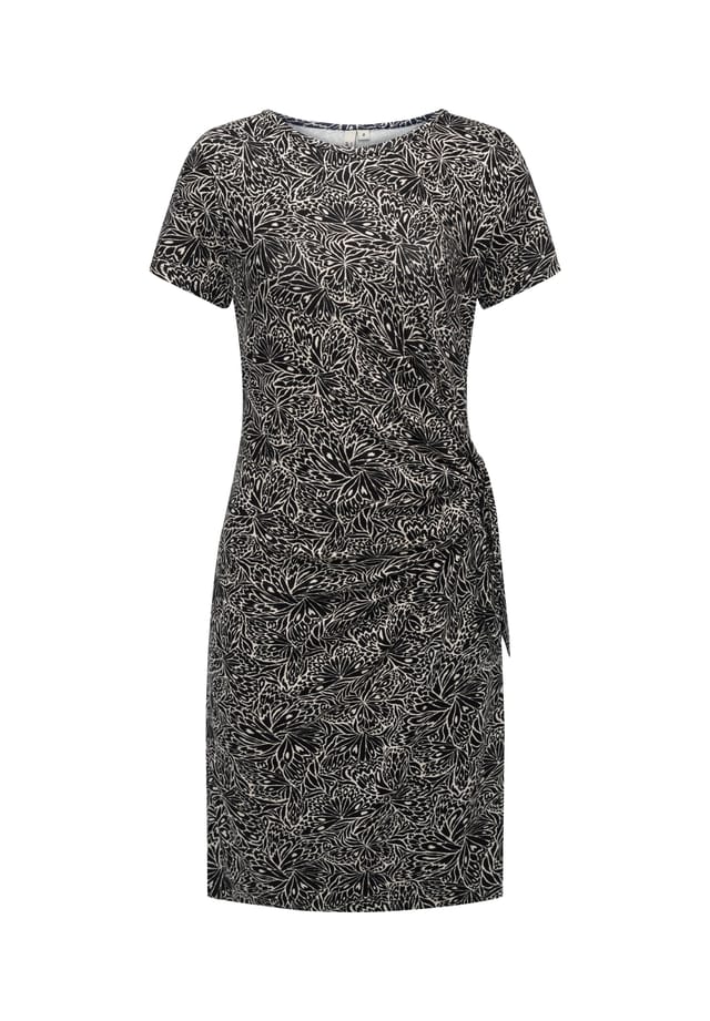 Платье-Рубашка с принтом «Кнотта» Ragwear, черный 
Платье-Рубашка с принтом «Кнотта» Ragwear, черный