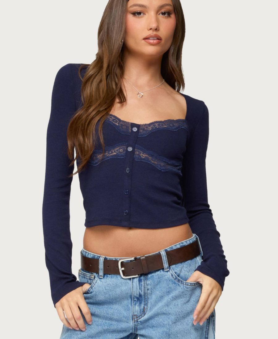 Женская блузка с длинными рукавами Kathi Lacey Edikted, Navy
Женская блузка с длинными рукавами Kathi Lacey Edikted, Navy