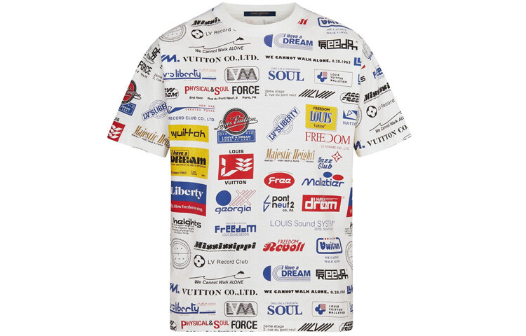 Новые квартальные продукты LV футболка мужская белая Louis Vuitton, белый 
Новые квартальные продукты LV футболка мужская белая Louis Vuitton, белый