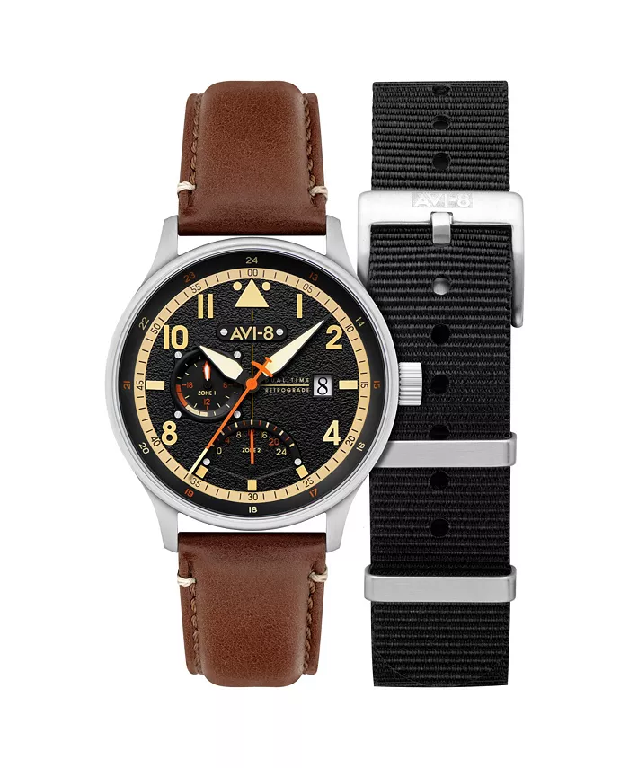 Мужские часы Hawker Hurricane McKellar с двойным временем на коричневом кожаном ремешке, 44 мм AVI-8
Мужские часы Hawker Hurricane McKellar с двойным временем на коричневом кожаном ремешке, 44 мм AVI-8