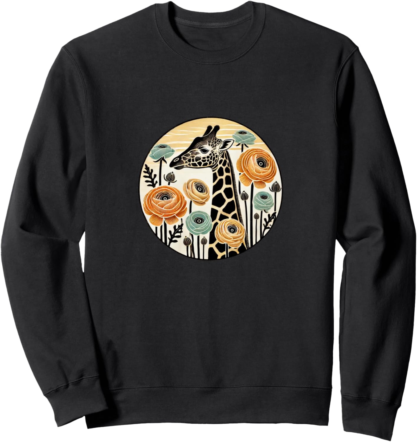 Толстовка с изображением жирафа и лютика Vintage Giraffes Snugg, черный
Толстовка с изображением жирафа и лютика Vintage Giraffes Snugg, черный