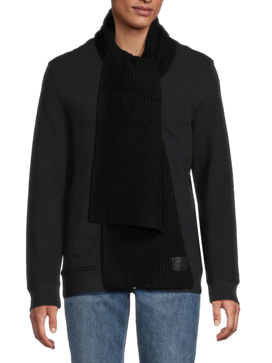 Шарф из мериносовой шерсти и кашемира Vince, черный
Шарф из мериносовой шерсти и кашемира Vince, черный