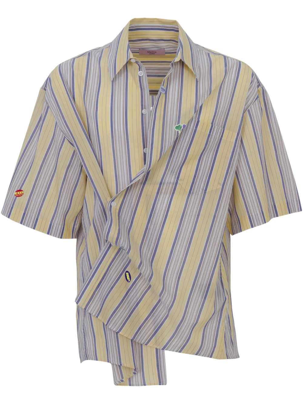 Асимметричная полосатая рубашка Martine Rose, желтый
Асимметричная полосатая рубашка Martine Rose, желтый