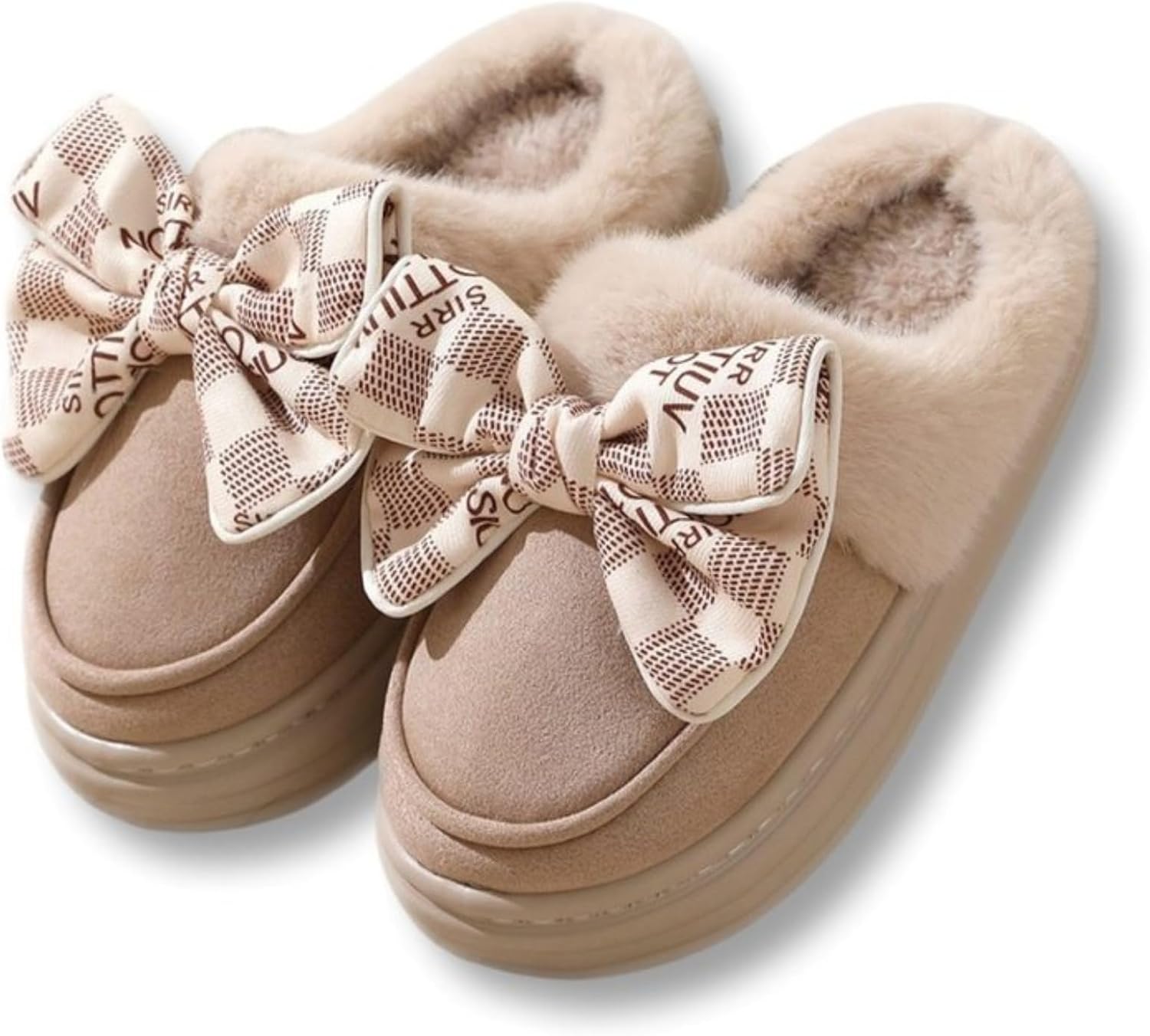 Забавные тапочки с бантиком для женщин и мужчин, розовые, мягкие, пушистые, плюшевые, для спальни, зимние, с нескользящей подошвой, теплые, для дома и улицы Elirar
Забавные тапочки с бантиком для женщин и мужчин, розовые, мягкие, пушистые, плюшевые, для спальни, зимние, с нескользящей подошвой, теплые, для дома и улицы Elirar