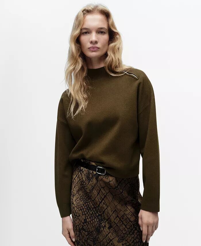 Женский свитер Perkins с застежкой-молнией и воротником-стойкой MANGO, коричневый/бежевый
Женский свитер Perkins с застежкой-молнией и воротником-стойкой MANGO, коричневый/бежевый