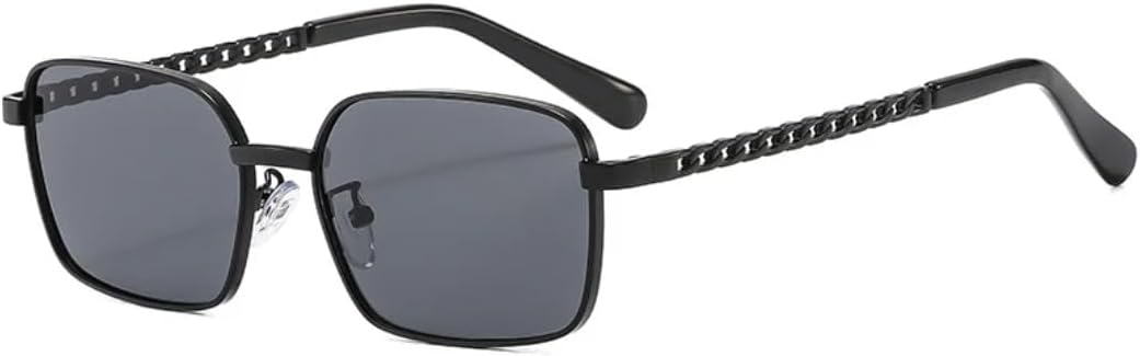 Роскошные женские солнцезащитные очки в маленькой квадратной оправе с металлической цепочкой на дужках, мужские очки для вождения и путешествий, защита от УФ-излучения UV400 TVTBBVV, Black Gray
Роскошные женские солнцезащитные очки в маленькой квадратной оправе с металлической цепочкой на дужках, мужские очки для вождения и путешествий, защита от УФ-излучения UV400 TVTBBVV, Black Gray