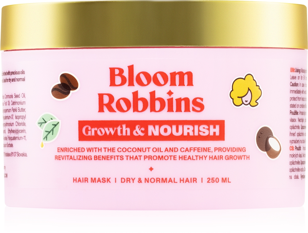 Маска для роста и питания волос Питательная маска для волос для всех типов волос Bloom Robbins, 250 мл
Маска для роста и питания волос Питательная маска для волос для всех типов волос Bloom Robbins, 250 мл