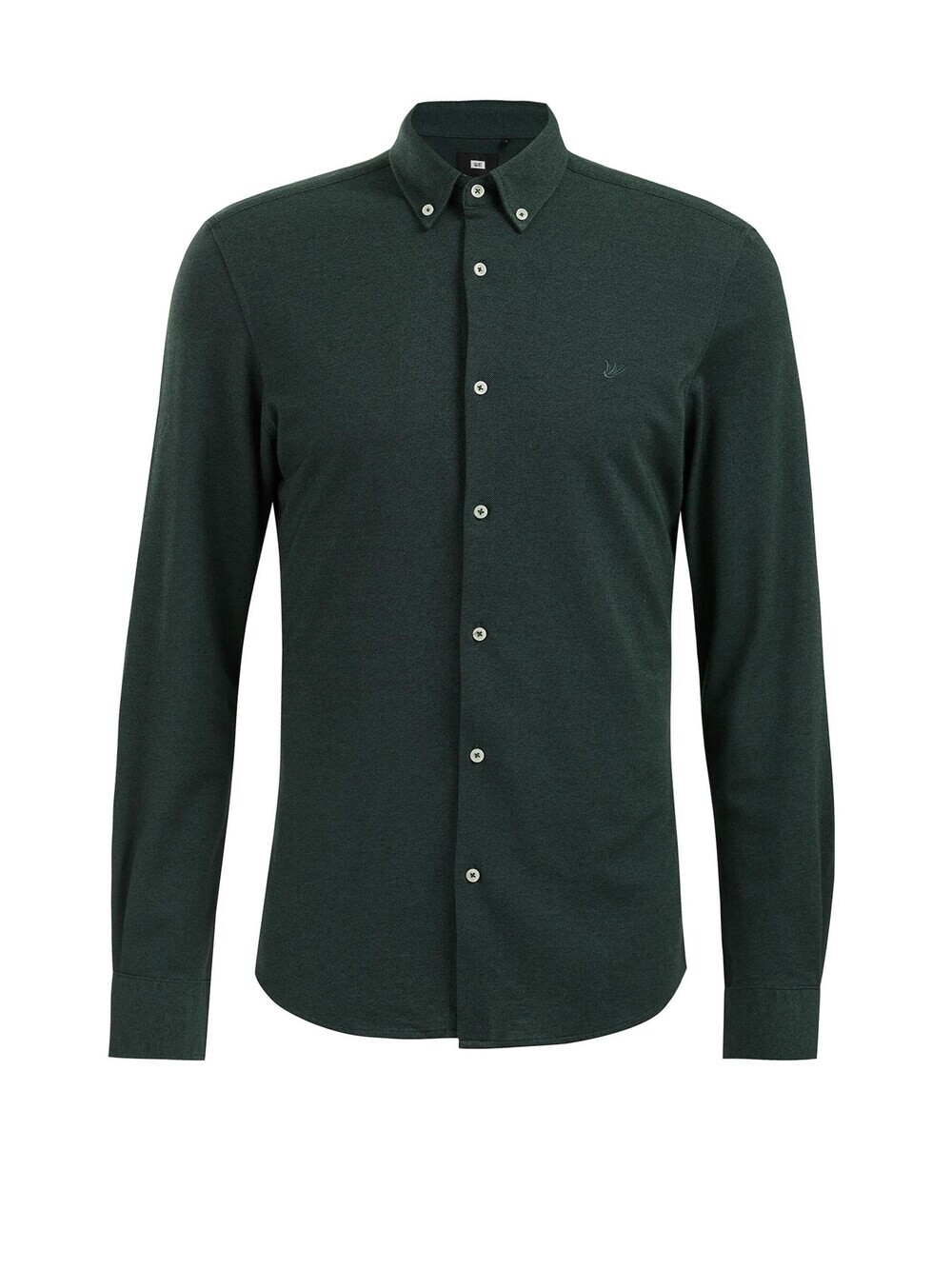 Рубашка узкого кроя на пуговицах We Fashion, темно-зеленый
Рубашка узкого кроя на пуговицах We Fashion, темно-зеленый