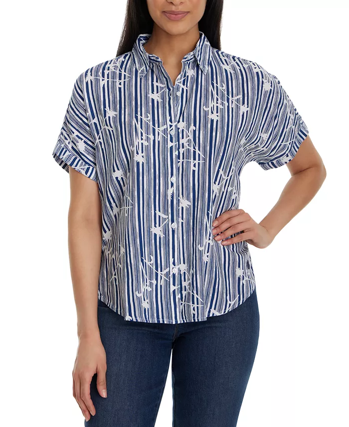 Женская блузка с коротким рукавом и принтом Daisy Gloria Vanderbilt, синий
Женская блузка с коротким рукавом и принтом Daisy Gloria Vanderbilt, синий