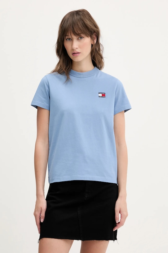 Хлопковая футболка Tommy Jeans, синий 
Хлопковая футболка Tommy Jeans, синий