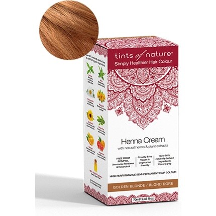 Полуперманентная крем-краска с хной Tints of Nature Golden Blonde, без аммиака и на 95% натуральная, 70 мл
Полуперманентная крем-краска с хной Tints of Nature Golden Blonde, без аммиака и на 95% натуральная, 70 мл