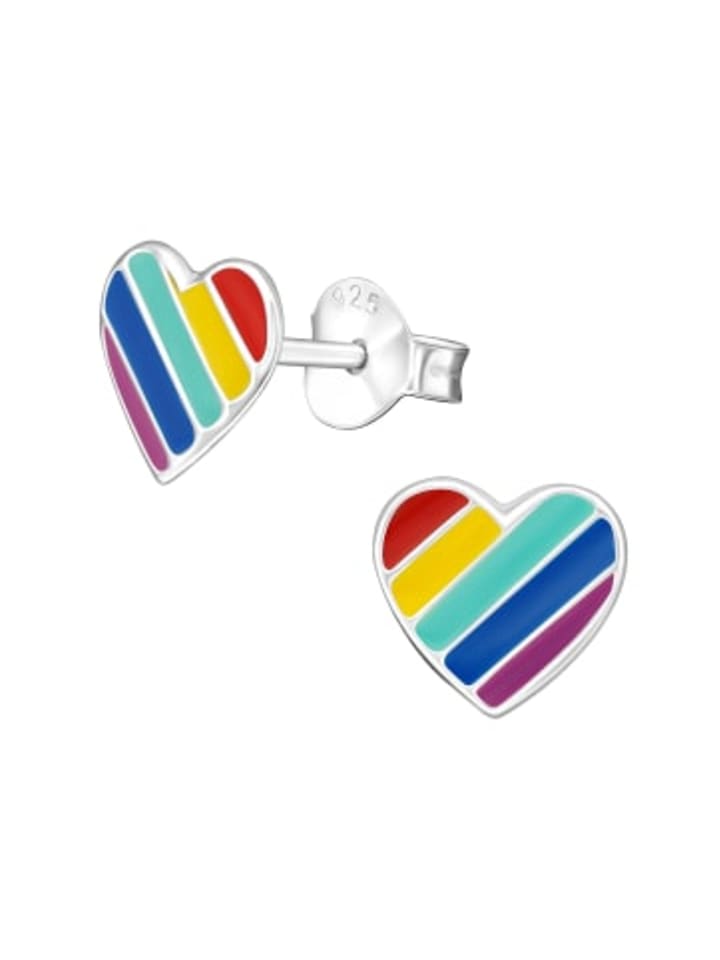 Alexander York Серьги-гвоздики в форме сердца радужных цветов из серебра 925 пробы, комплект из 2 штук
Alexander York Серьги-гвоздики в форме сердца радужных цветов из серебра 925 пробы, комплект из 2 штук