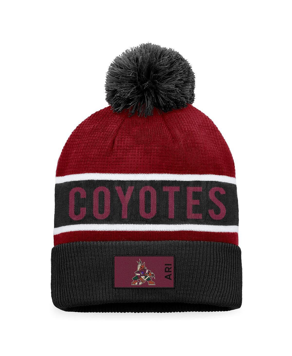 Мужская фирменная черная, гранатовая вязаная шапка Arizona Coyotes Authentic Pro Rink с манжетами и помпоном Fanatics
Мужская фирменная черная, гранатовая вязаная шапка Arizona Coyotes Authentic Pro Rink с манжетами и помпоном Fanatics