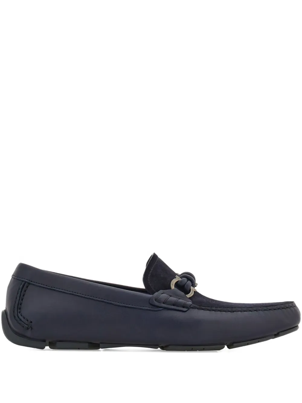 Лоферы с пряжкой Gancini Ferragamo, синий 
Лоферы с пряжкой Gancini Ferragamo, синий