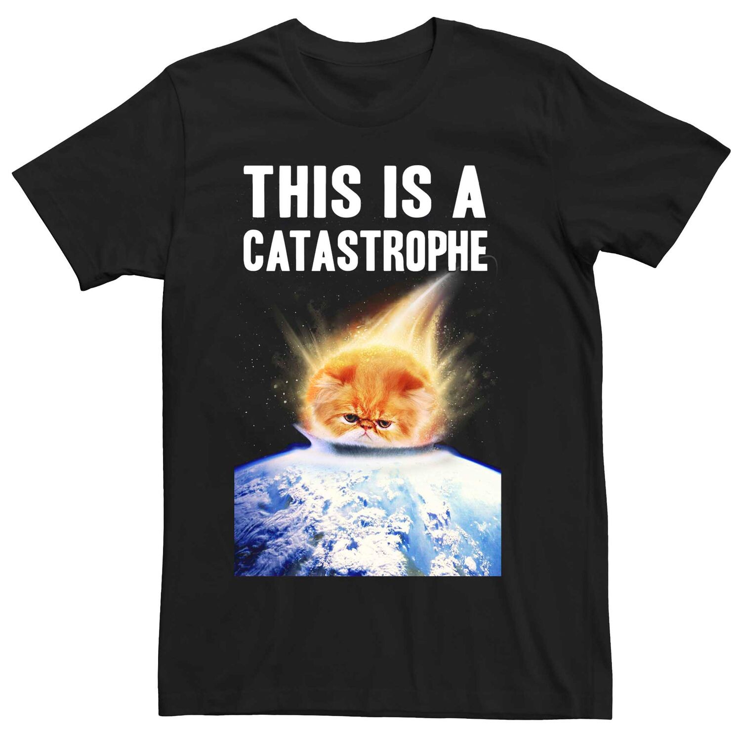Мужская футболка с рисунком Catastrophe Meteor Cat Humor Licensed Character
Мужская футболка с рисунком Catastrophe Meteor Cat Humor Licensed Character