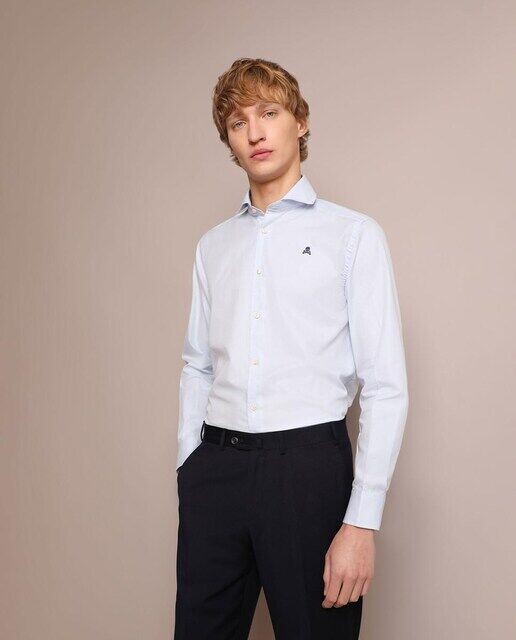 Однотонная мужская рубашка светло-цвета Scalpers, светло-синий
Однотонная мужская рубашка светло-цвета Scalpers, светло-синий