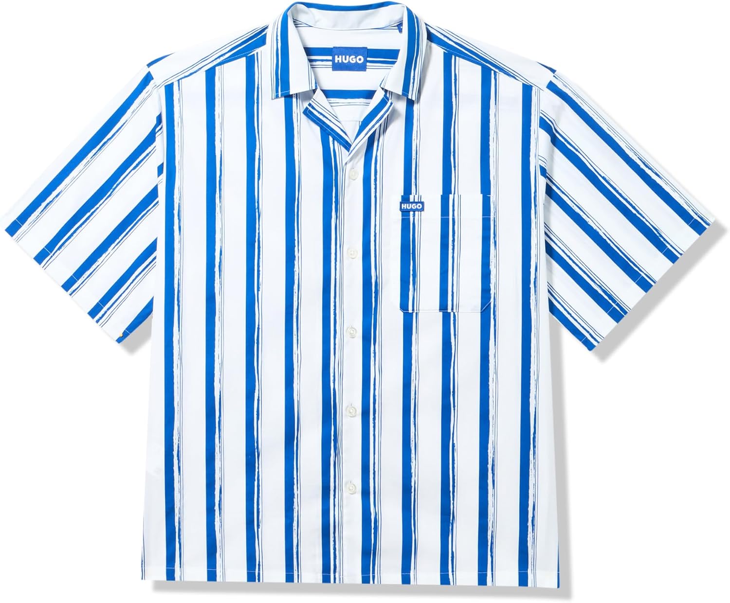 HUGO Мужская рубашка с коротким рукавом и принтом, Blue Stripe
HUGO Мужская рубашка с коротким рукавом и принтом, Blue Stripe