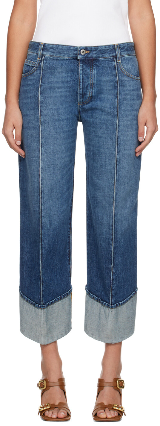 Синие джинсы изогнутой формы Bottega Veneta, цвет Mid blue
Синие джинсы изогнутой формы Bottega Veneta, цвет Mid blue