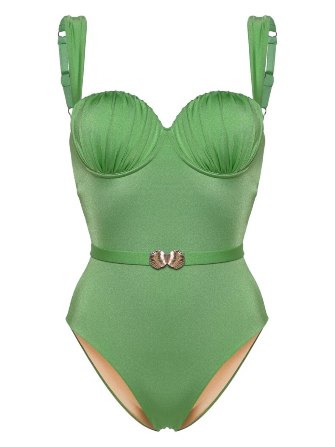 Noire Swimwear купальник-балконет со сборками и поясом, зеленый
Noire Swimwear купальник-балконет со сборками и поясом, зеленый