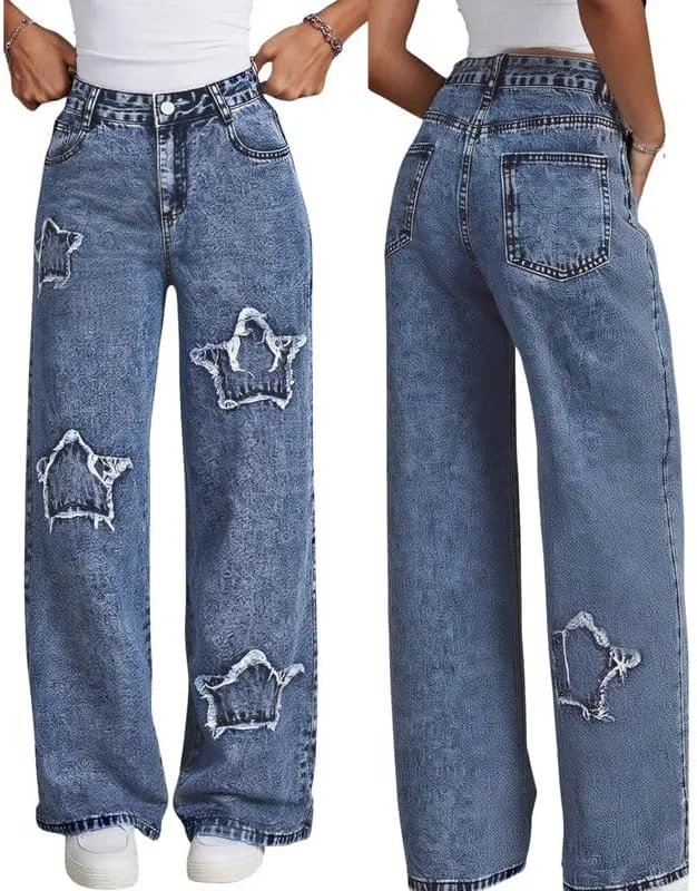 Джинсы женские Baggy High Waist с пачворком и звездами Chmnigma
Джинсы женские Baggy High Waist с пачворком и звездами Chmnigma