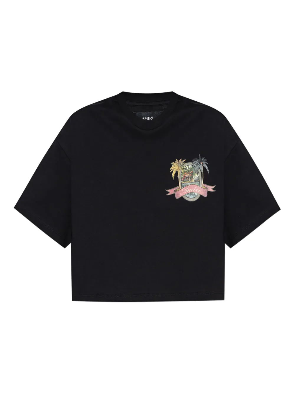 Укороченная футболка с графическим принтом AMIRI, черный
Укороченная футболка с графическим принтом AMIRI, черный
