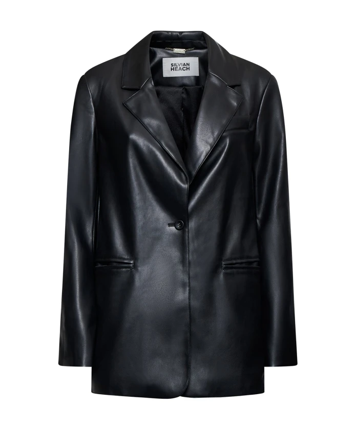 Блейзер с отделкой под кожу Silvian Heach, черный
Блейзер с отделкой под кожу Silvian Heach, черный