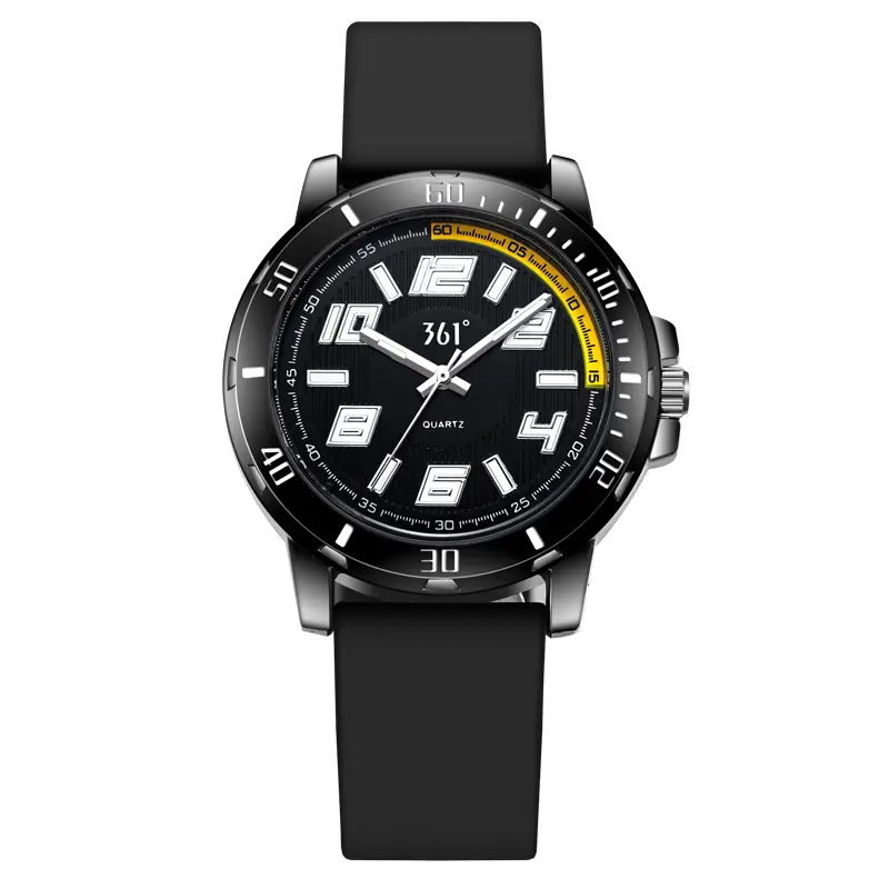 361° Часы мужские с кварцевым механизмом и силиконовым ремешком, черный циферблат
361° Часы мужские с кварцевым механизмом и силиконовым ремешком, черный циферблат