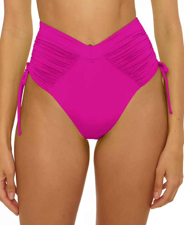 Женские плавки бикини с высокой талией и сборками, цветной код Becca, розовый
Женские плавки бикини с высокой талией и сборками, цветной код Becca, розовый