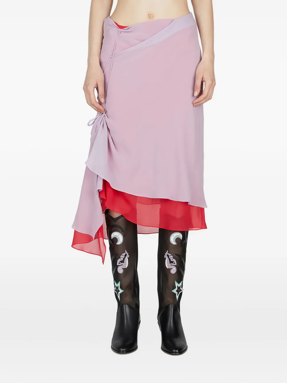 Многослойная юбка миди с оборками Kiko Kostadinov, розовый
Многослойная юбка миди с оборками Kiko Kostadinov, розовый