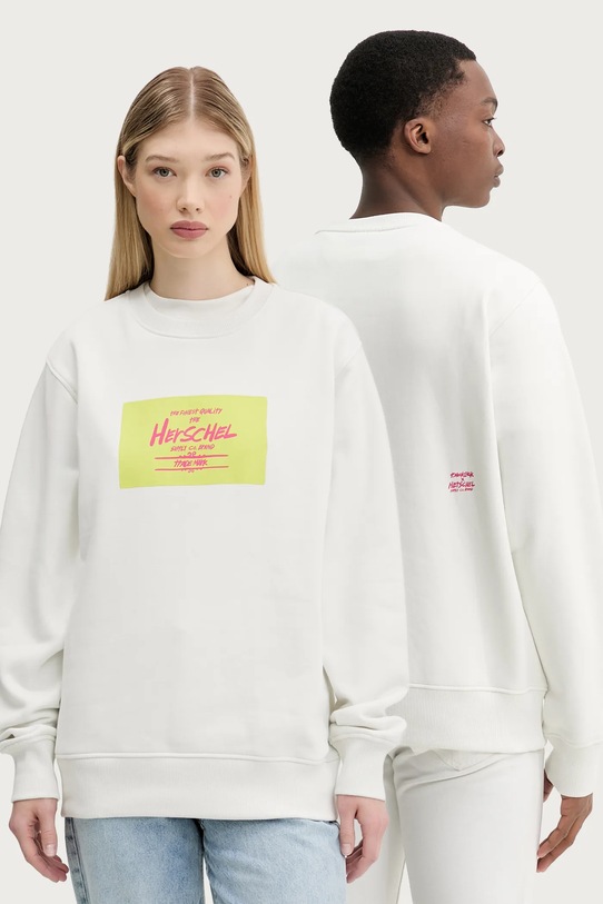 Хлопковая толстовка Herschel, бежевый 
Хлопковая толстовка Herschel, бежевый