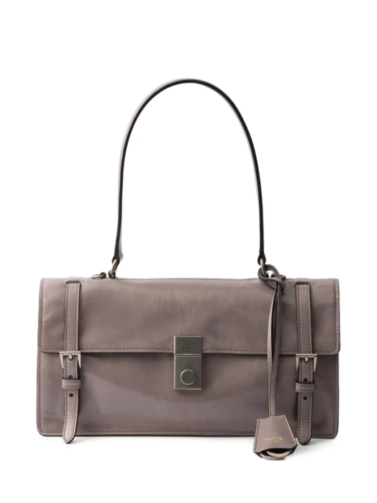 Сумка Prada из натуральной кожи среднего размера, серый
Сумка Prada из натуральной кожи среднего размера, серый