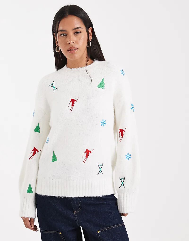 Лыжный джемпер с вышивкой ASOS DESIGN белого цвета
Лыжный джемпер с вышивкой ASOS DESIGN белого цвета