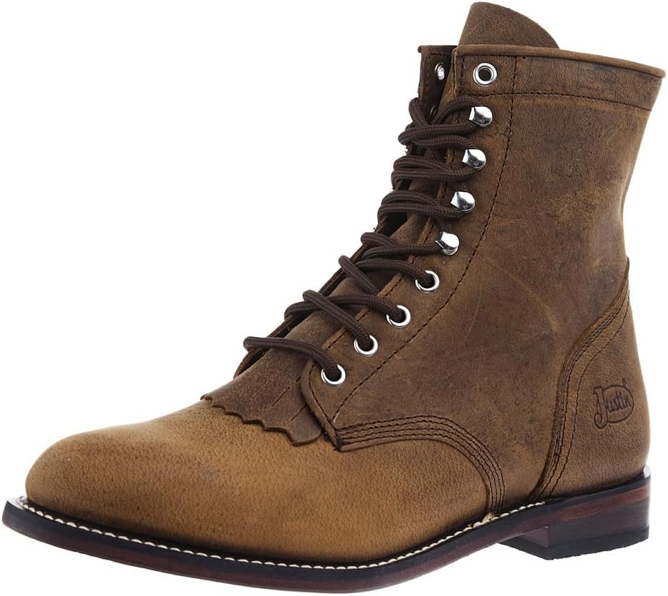 Мужские коричневые ботинки Justin Boot Company из водяного буйвола, 18 см, с шнуровкой Roper
Мужские коричневые ботинки Justin Boot Company из водяного буйвола, 18 см, с шнуровкой Roper