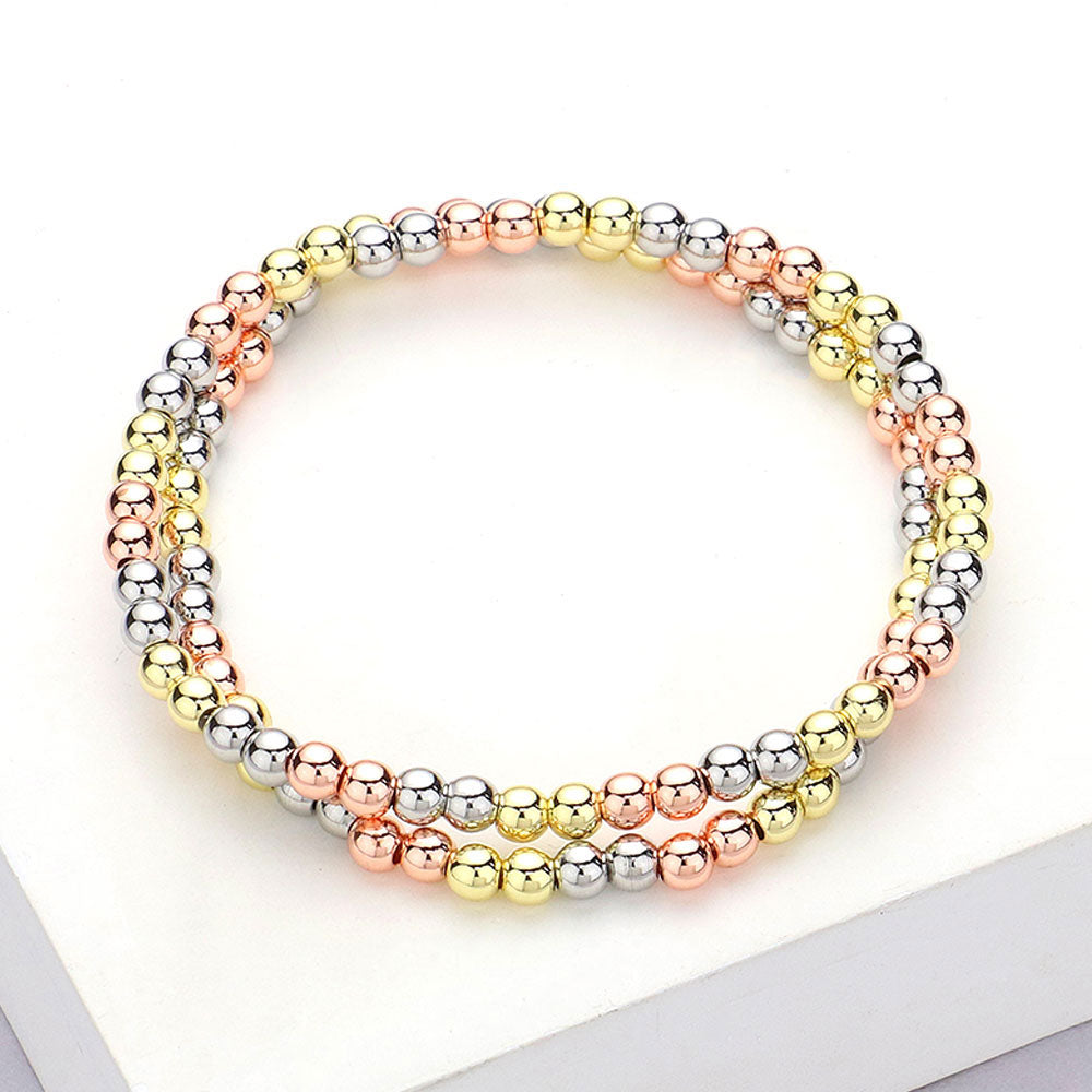 2 шт. - многослойные браслеты с шариками из нержавеющей стали Fashnzfab, Three Tone
2 шт. - многослойные браслеты с шариками из нержавеющей стали Fashnzfab, Three Tone