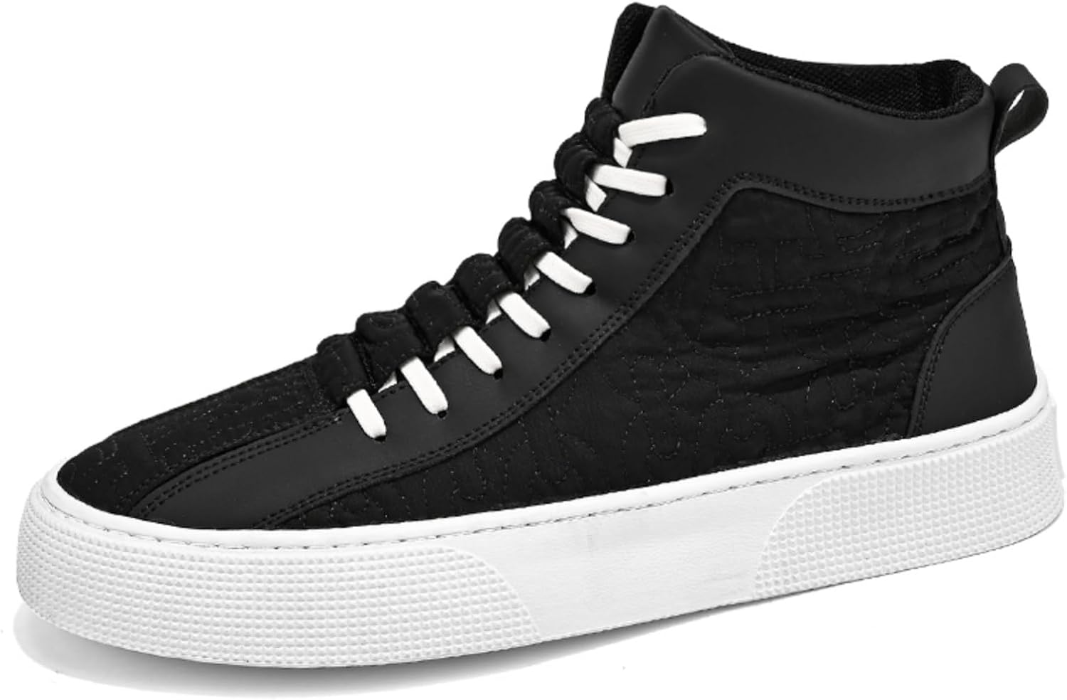 Мужские высокие повседневные кроссовки с противоскользящей подошвой, дышащей сетчатой подкладкой и текстурированным верхом для комфорта при ходьбе Kelibasi, черный
Мужские высокие повседневные кроссовки с противоскользящей подошвой, дышащей сетчатой подкладкой и текстурированным верхом для комфорта при ходьбе Kelibasi, черный