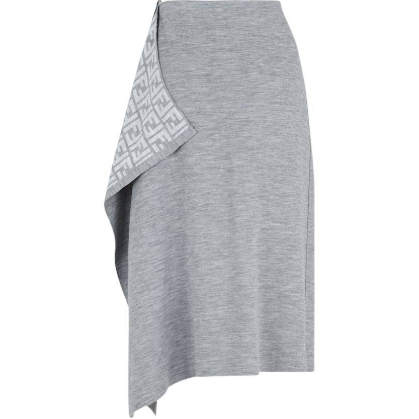 Асимметричная миди-юбка FENDI, светло-серая
Асимметричная миди-юбка FENDI, светло-серая