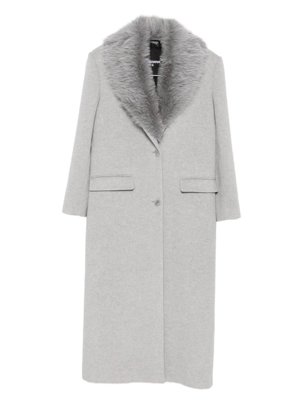 Однобортное пальто из искусственного меха Patrizia Pepe, серый
Однобортное пальто из искусственного меха Patrizia Pepe, серый