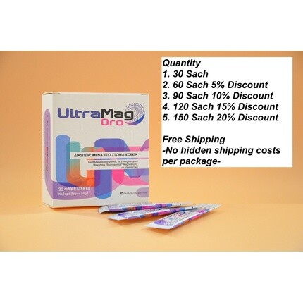 Ultramag Gold Сукросомальная добавка магния для повышения абсорбции - до 150, Winmedica
Ultramag Gold Сукросомальная добавка магния для повышения абсорбции - до 150, Winmedica