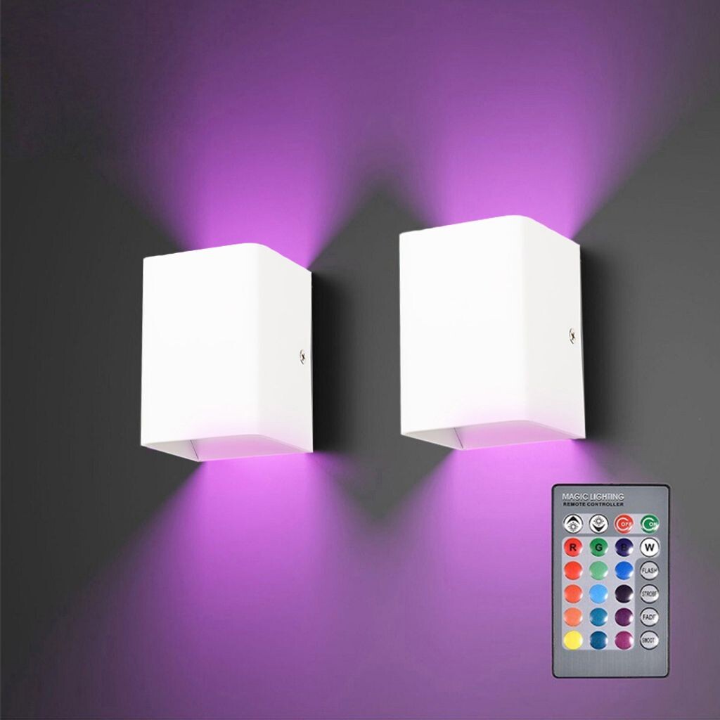 Комплект из 2 светодиодных настенных светильников RGB мощностью 5 Вт, современного внутреннего алюминиевого настенного светильника, направленного вверх и вниз света с дистанционным управлением для гостиной, спальни, балкона, лестницы. ROSNEK, бе...
Комплект из 2 светодиодных настенных светильников RGB мощностью 5 Вт, современного внутреннего алюминиевого настенного светильника, направленного вверх и вниз света с дистанционным управлением для гостиной, спальни, балкона, лестницы. ROSNEK, бе...