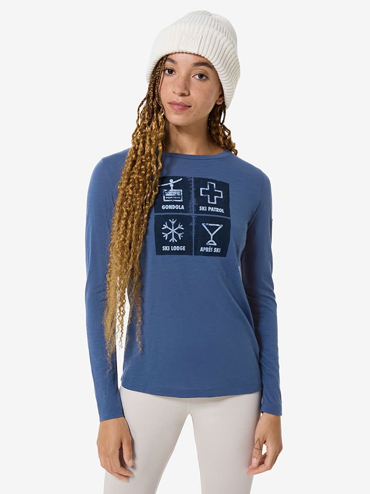 Super.natural Функциональная рубашка с длинными рукавами "Swiss Lodge" сине-белого цвета
Super.natural Функциональная рубашка с длинными рукавами "Swiss Lodge" сине-белого цвета